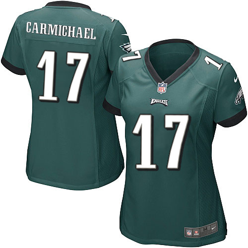 Women's Game Harold Carmichael Nike Jersey Midnight Green Home - #17 NFL Philadelphia Eagles